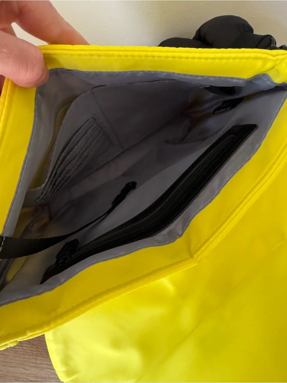 IHKWIP Yellow Quilted Messenger Bag with Black Accents AND Two Strap Options